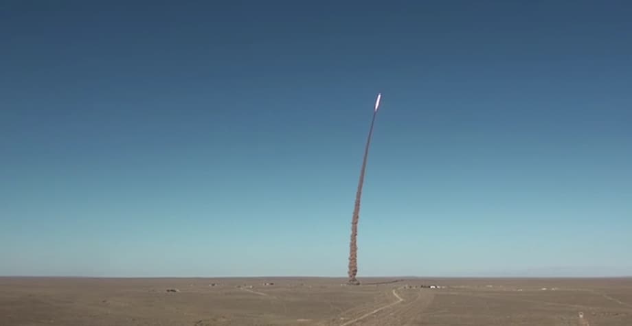 Пуск ракеты системы ПРО «Нудоль»