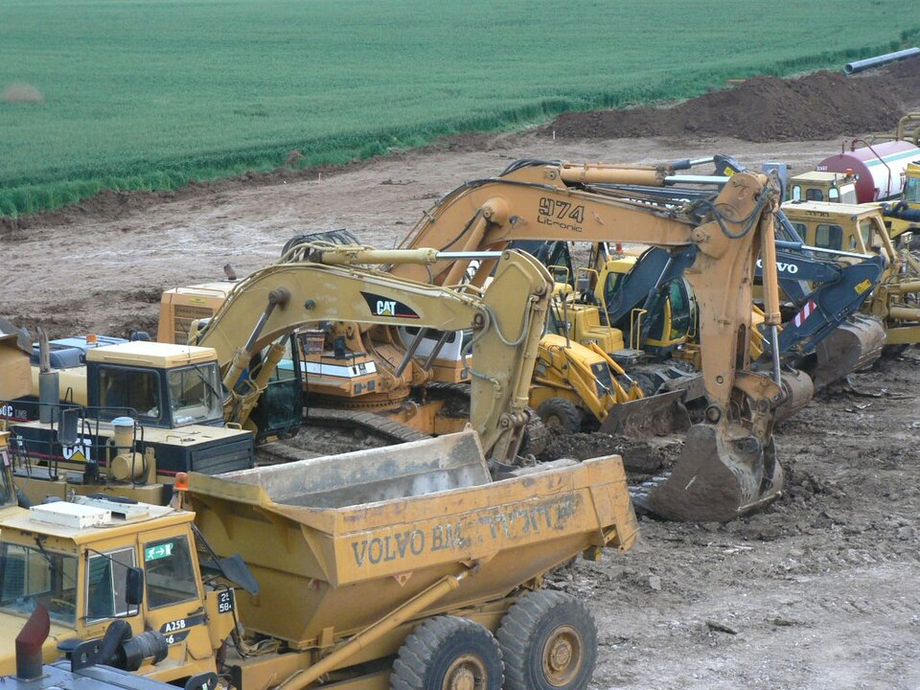 Heavy equipment of various types