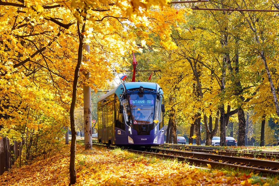 Testing of an unmanned tram in Moscow