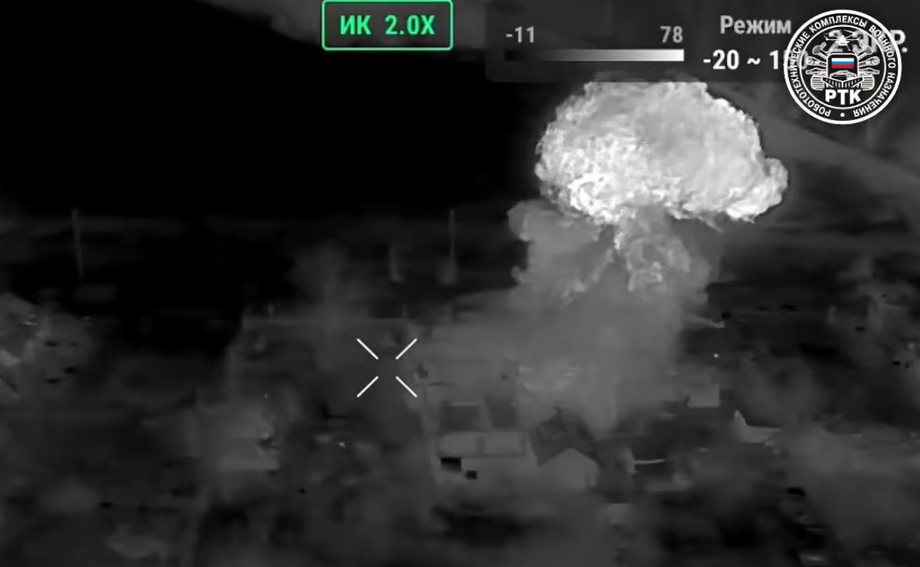 Боевая работа гексакоптера «Мангас»