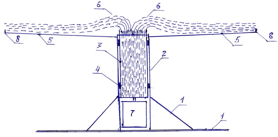 Illustration for the patent of new protection for tanks