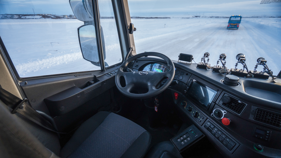 Кабина беспилотного грузовика