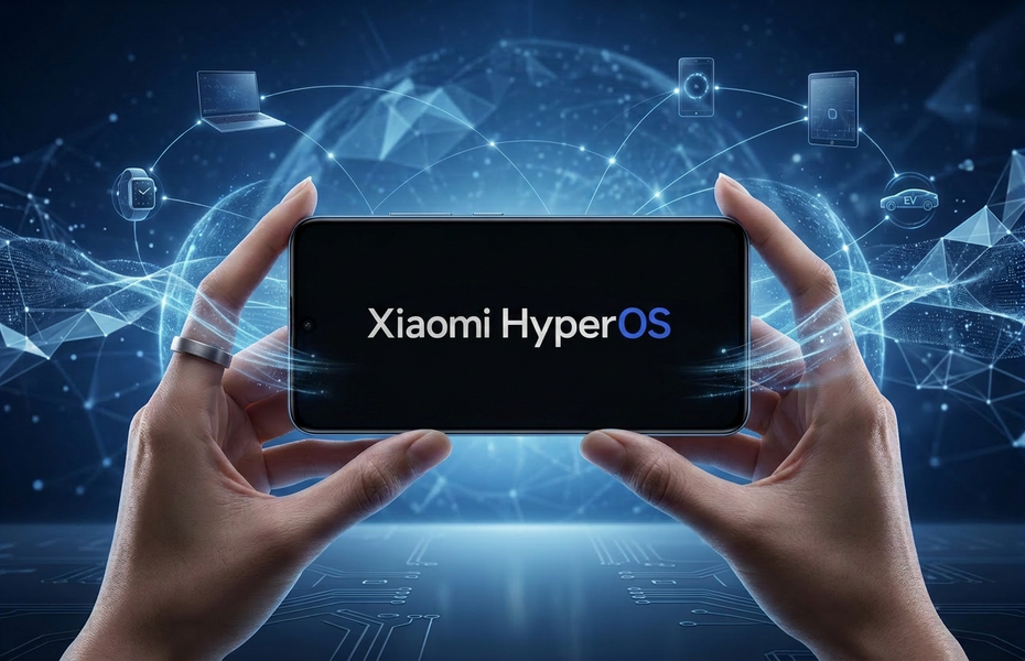 Интерфейс HyperOS на смартфоне Xiaomi