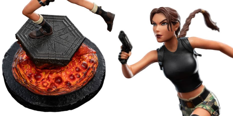 Платформа с лавой и детали лица