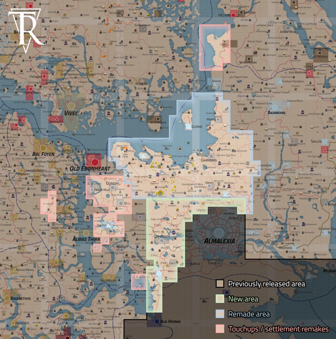 Карта Tamriel Rebuilt