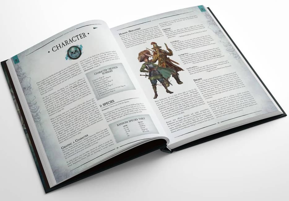  Страницы из книги четвертой редакции Warhammer Fantasy Roleplay 