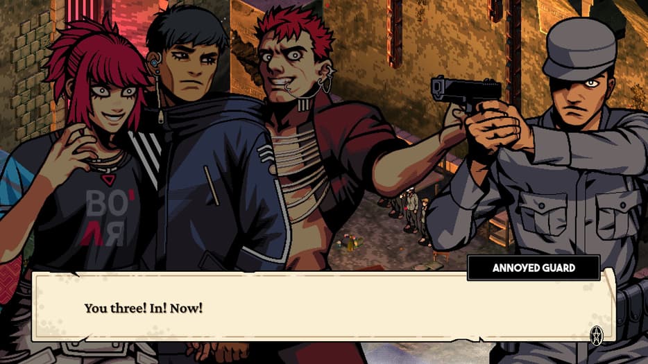 Охотники и представитель закона/ Права на изображения принадлежат Necrosoft Games и Ysbryd Games 