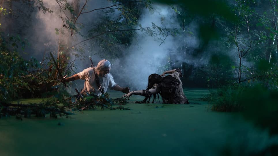 Batalla entre Geralt y la Dama del Agua