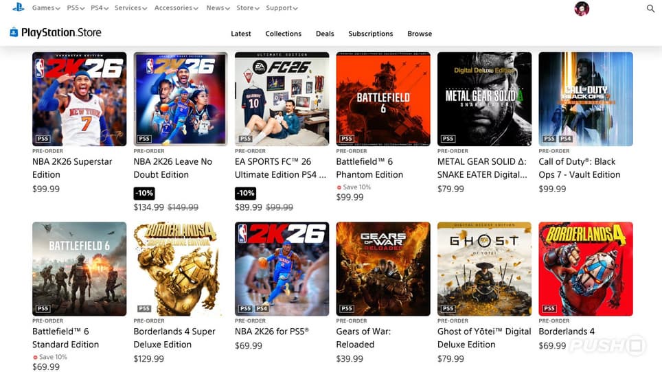 Pre-orders in the USA