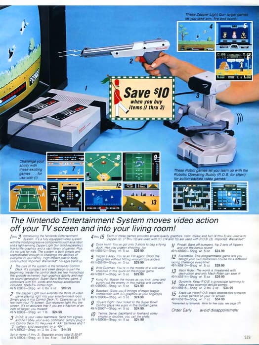 Реклама NES в американской прессе.