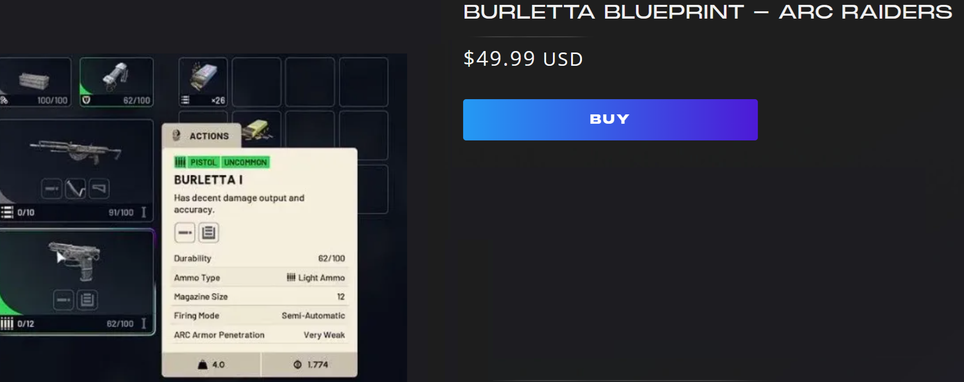 Ejemplo de anuncio en el mercado negro