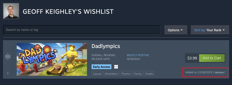 Geoff Keighley's account on X