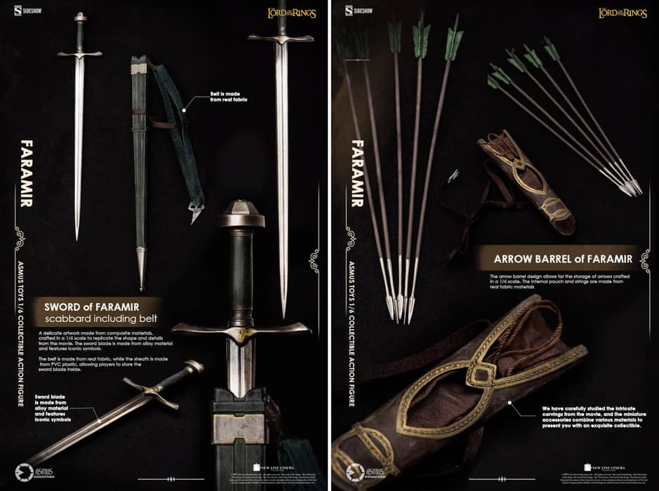  Права на изображения принадлежат Middle-earth Enterprises, New Line Productions, Asmus Toys и Sideshow Collectibles 