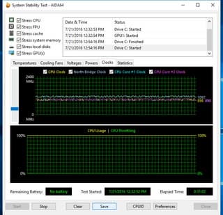 Поведение Intel Core m3-6Y30 под нагрузкой