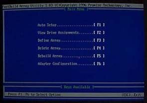 FastTRAK BIOS Setup