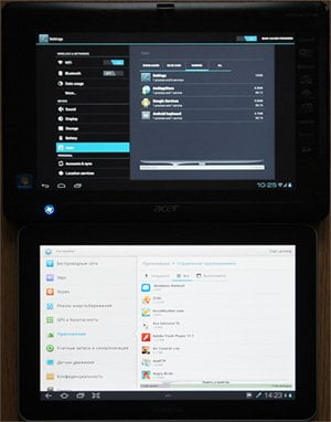 настройки приложений в Android 4.0 и 3.0