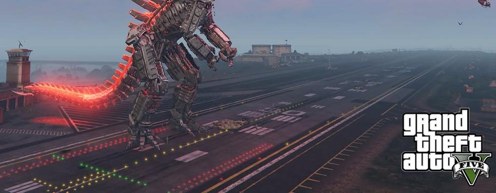 Моддер добавил в GTA 5 Годзиллу и Мехагодзиллу
