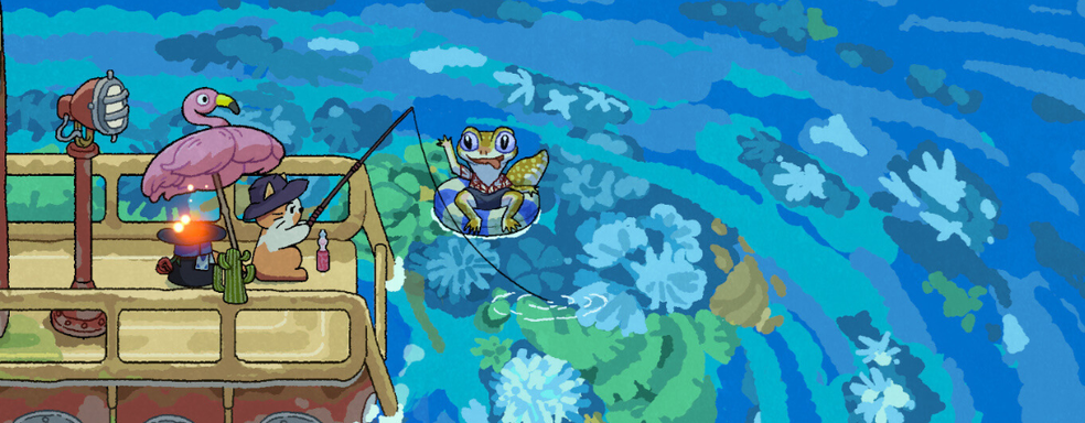 В Steam вышел уютный симулятор про котика-рыбака, размещающийся на рабочем столе