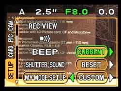 Olympus CAMEDIA C-5060 Меню