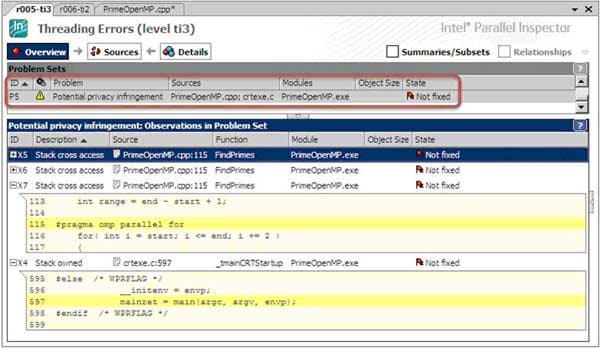 Пример диагностики Potential Privacy Infringement 