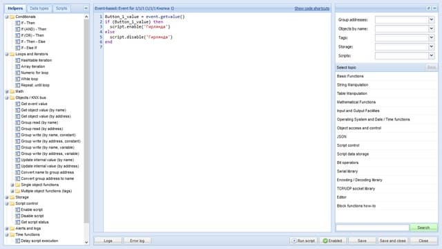 веб-интерфейс Evika LogicMachine веб-интерфейс Evika LogicMachine