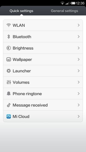 Конфигурация Xiaomi Mi4