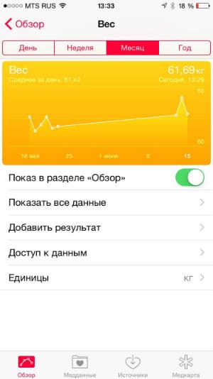 Скриншот приложения Withings Health Mate Скриншот приложения Withings Health Mate