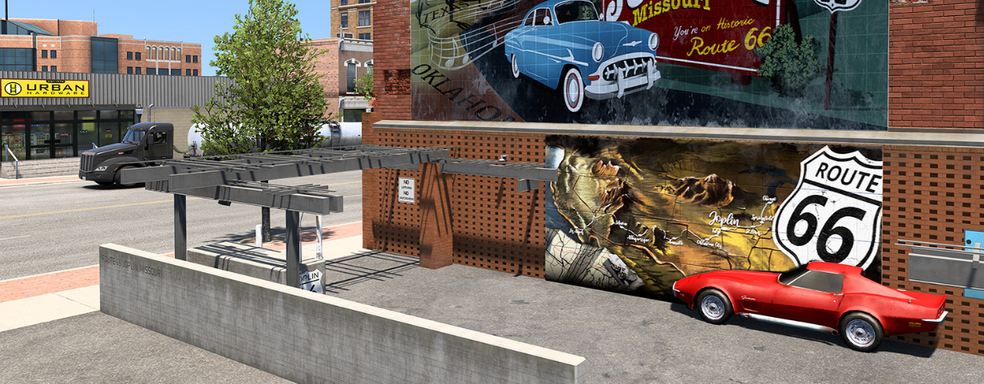 Создатели American Truck Simulator показали поселения и уличные граффити в штате Миссури. Новые скриншоты городов DLC Missouri