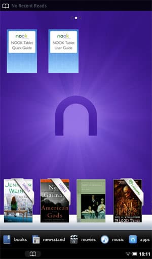 Скриншот Nook Tablet