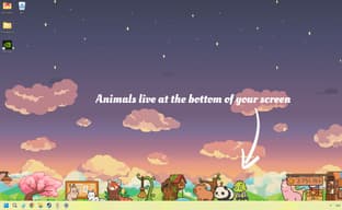 Tiny Pasture стала idle-хитом Steam. Панель с милыми животными находится снизу экрана и иногда отвлекает от работы