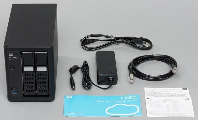 Комплект поставки накопителя WD My Cloud PR2100