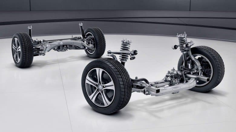 Классическая пружинная подвеска автомобиля поколения W213