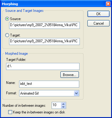 Превращение одной фотографии в другую с помощью Konvertor