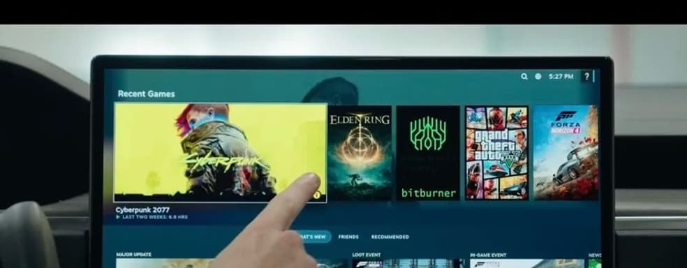 Платформа Steam доступна в новых Tesla Model S и X. Теперь в пробках можно поиграть в Cyberpunk 2077
