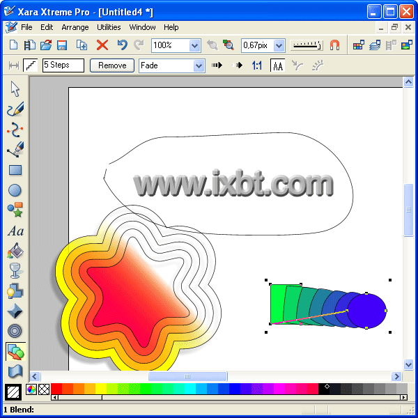 Создание векторного рисунка в Xara Xtreme Pro