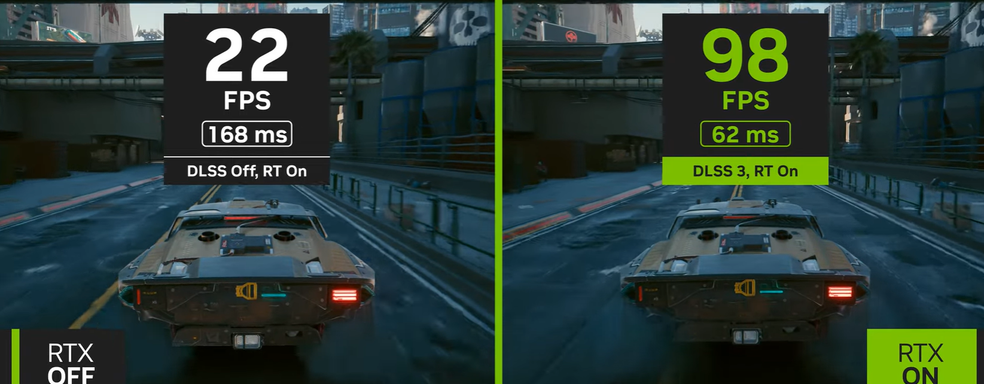 DLSS 3 в 4 раза повысила FPS в Cyberpunk 2077. Похоже, технология не заработает на старых GeForce RTX