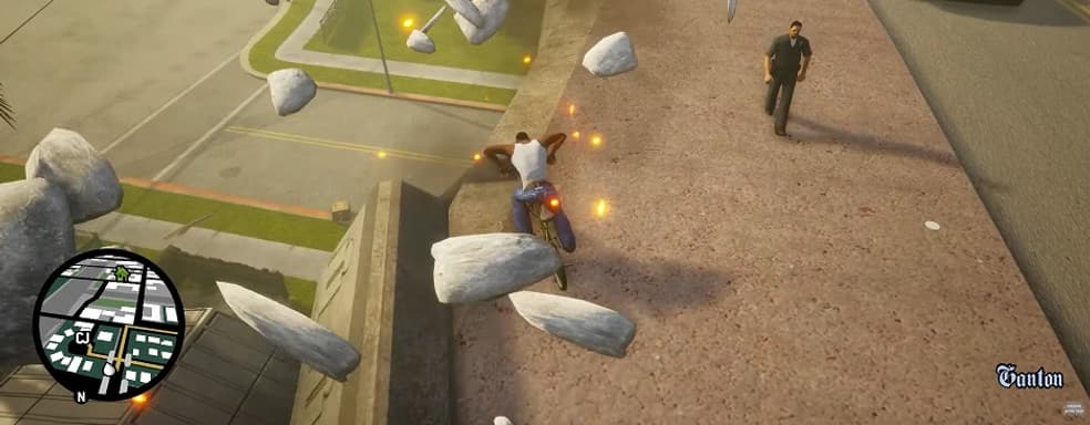 Баг в ремастере GTA San Andreas позволяет СиДжею разрушить часть моста