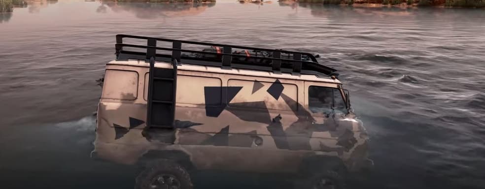 Новый трейлер Expeditions: A MudRunner учит опасаться глубокой воды и использовать эхолот