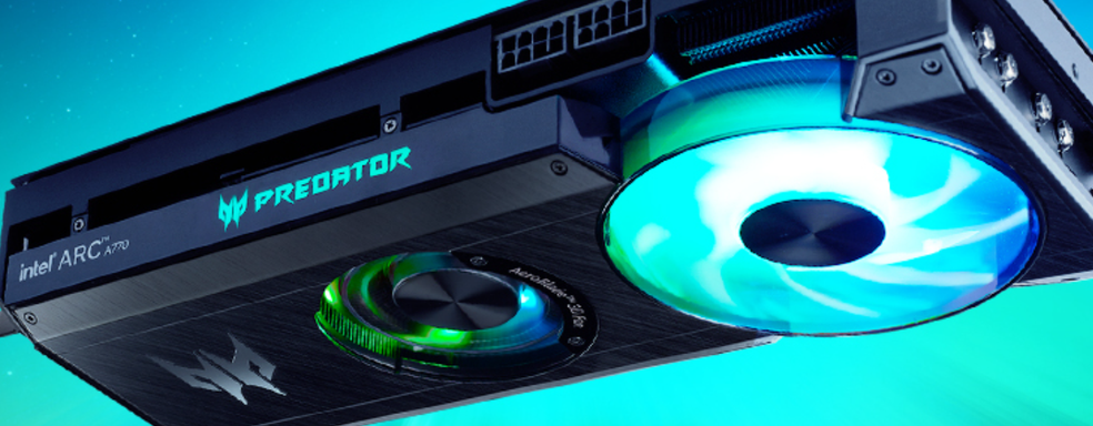 Acer показала свою первую видеокарту Intel Arc A770: дебютное изображение