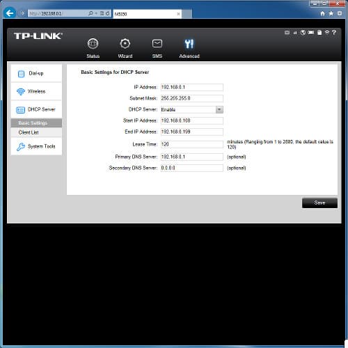 Настройка роутера TP-Link M5350 Настрока роутера TP-Link M5350