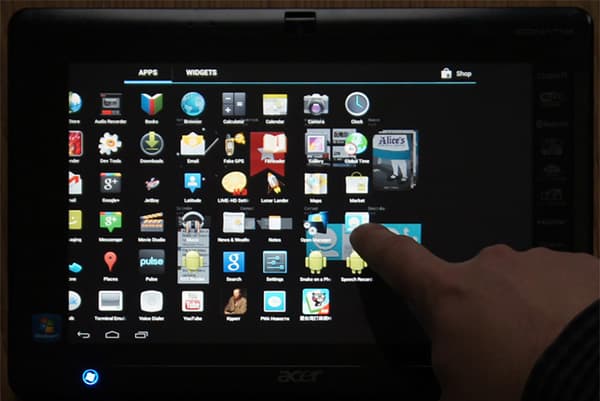 группировка приложений в меню приложений Android 4.0