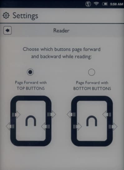 Nook Simple Touch GlowLight настройки