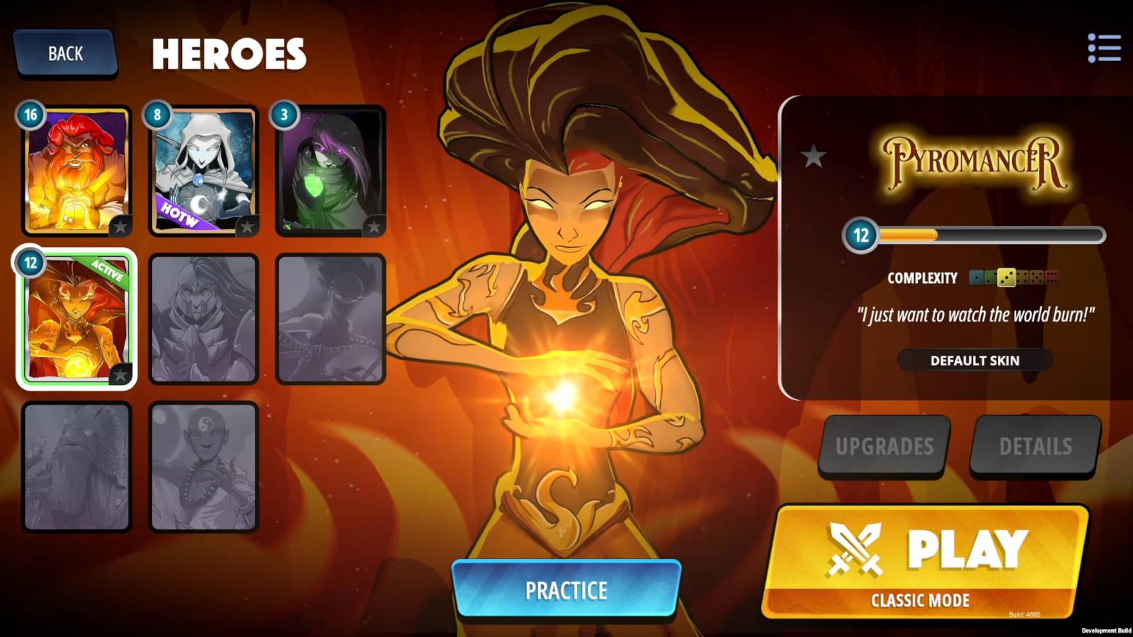 Dice Throne Digital character selection screen