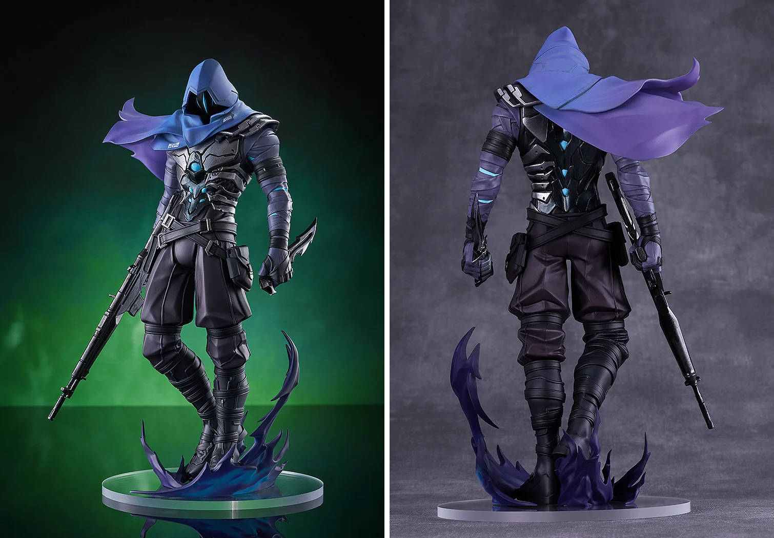 Close-up view of Omen statue