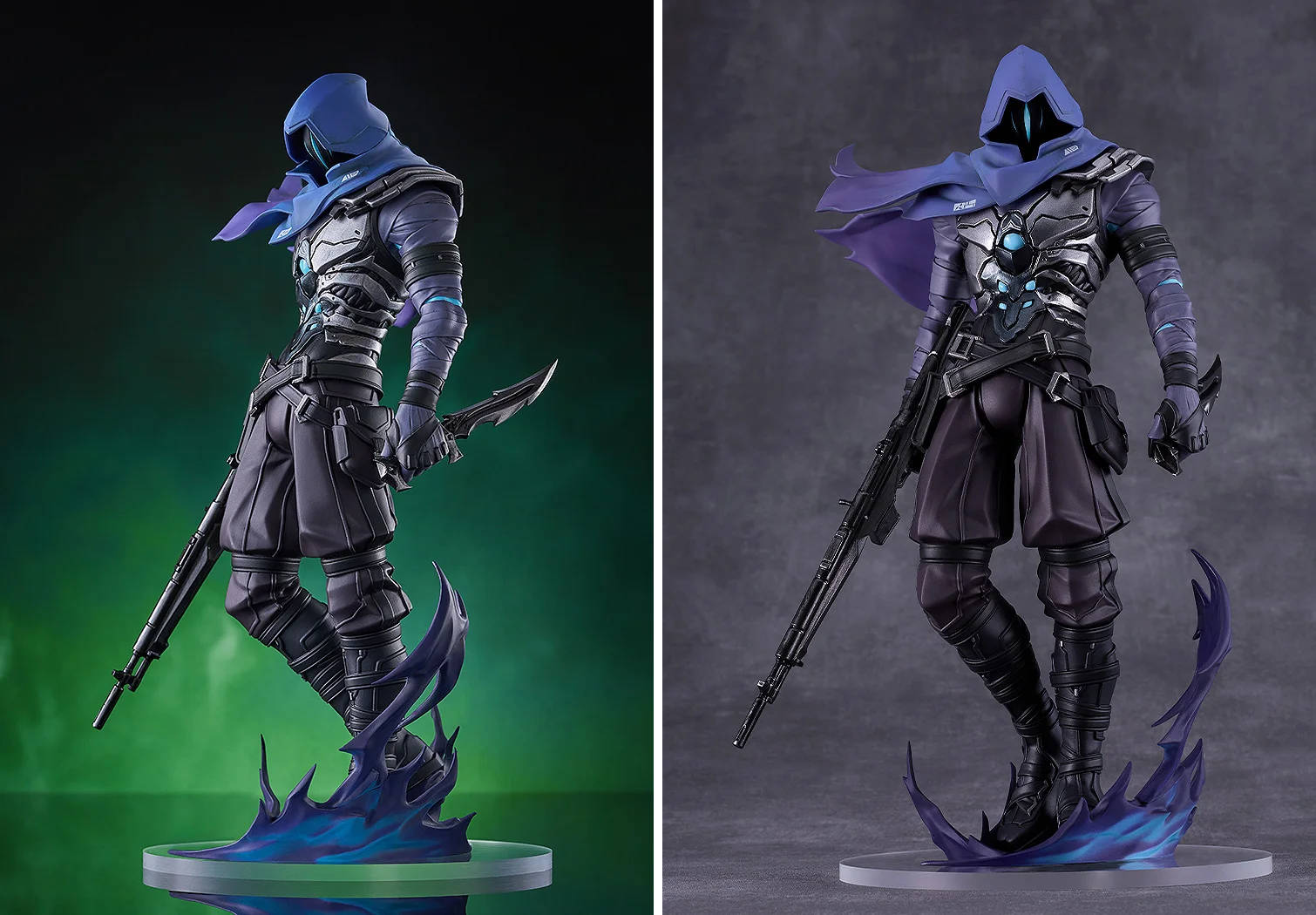 Side profile of Omen statue