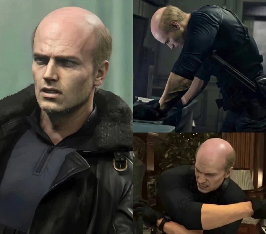 Fan-made "realistic" bald version of Leon S. Kennedy for Resident Evil Requiem