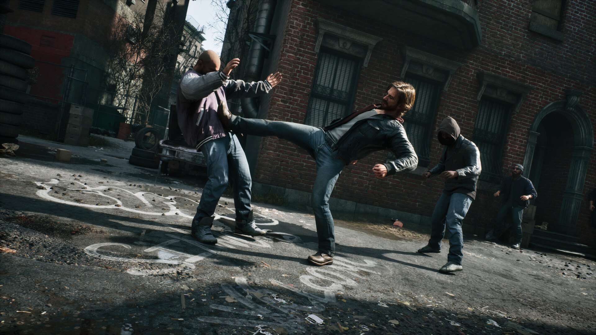 Another screenshot from Samson: A Tyndalston Story, showing a character in an urban environment