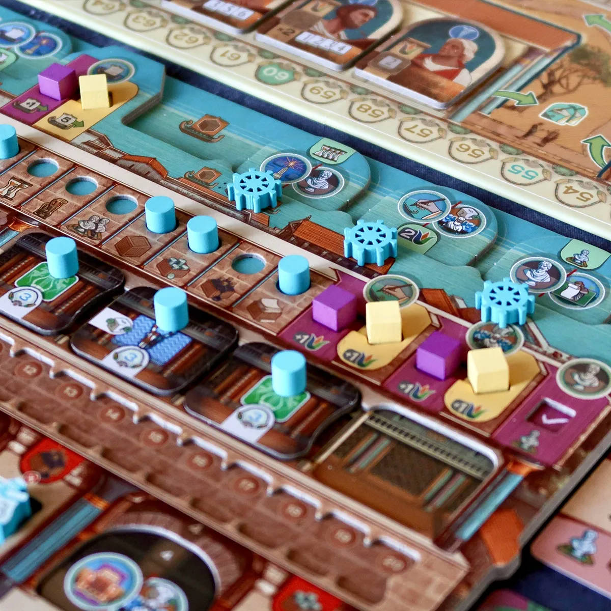 Player board and resources in The Great Library