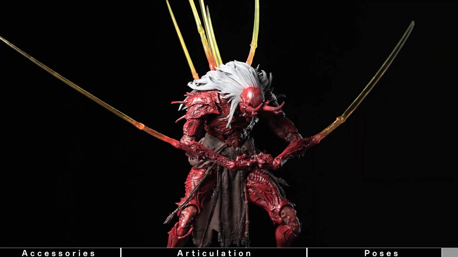 The Yaksha King figure demonstrating its wide range of motion and detailed articulation