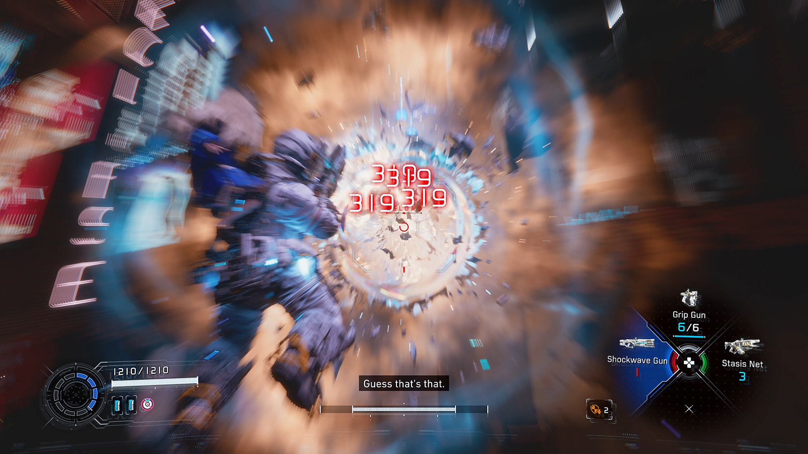 Скриншот из Pragmata: персонаж взламывает робота